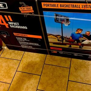 ‘44 impact backboard portable basketball system